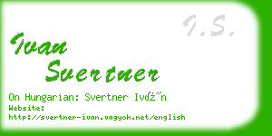 ivan svertner business card